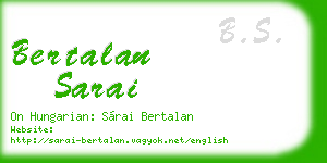 bertalan sarai business card
